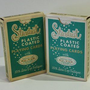 Vintage Stardust 2 boxes playing cards used 1 incomplete